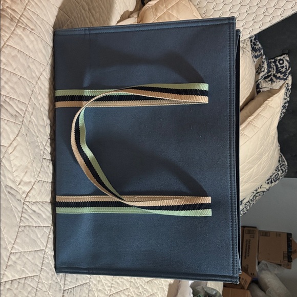 EUC Spartina 449 Stylish Blue Canvas Tote Bag - Picture 2 of 5